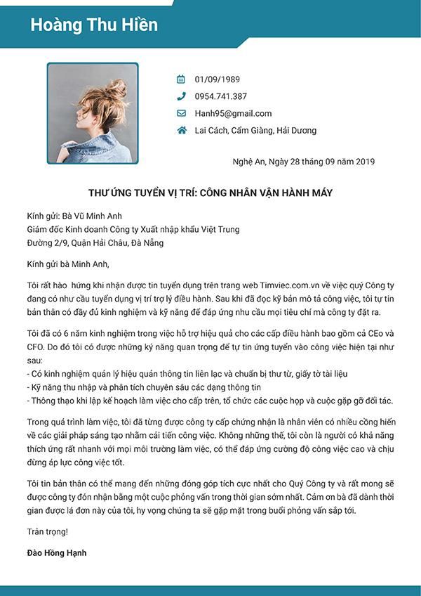 Nên viết gì trong cover letter