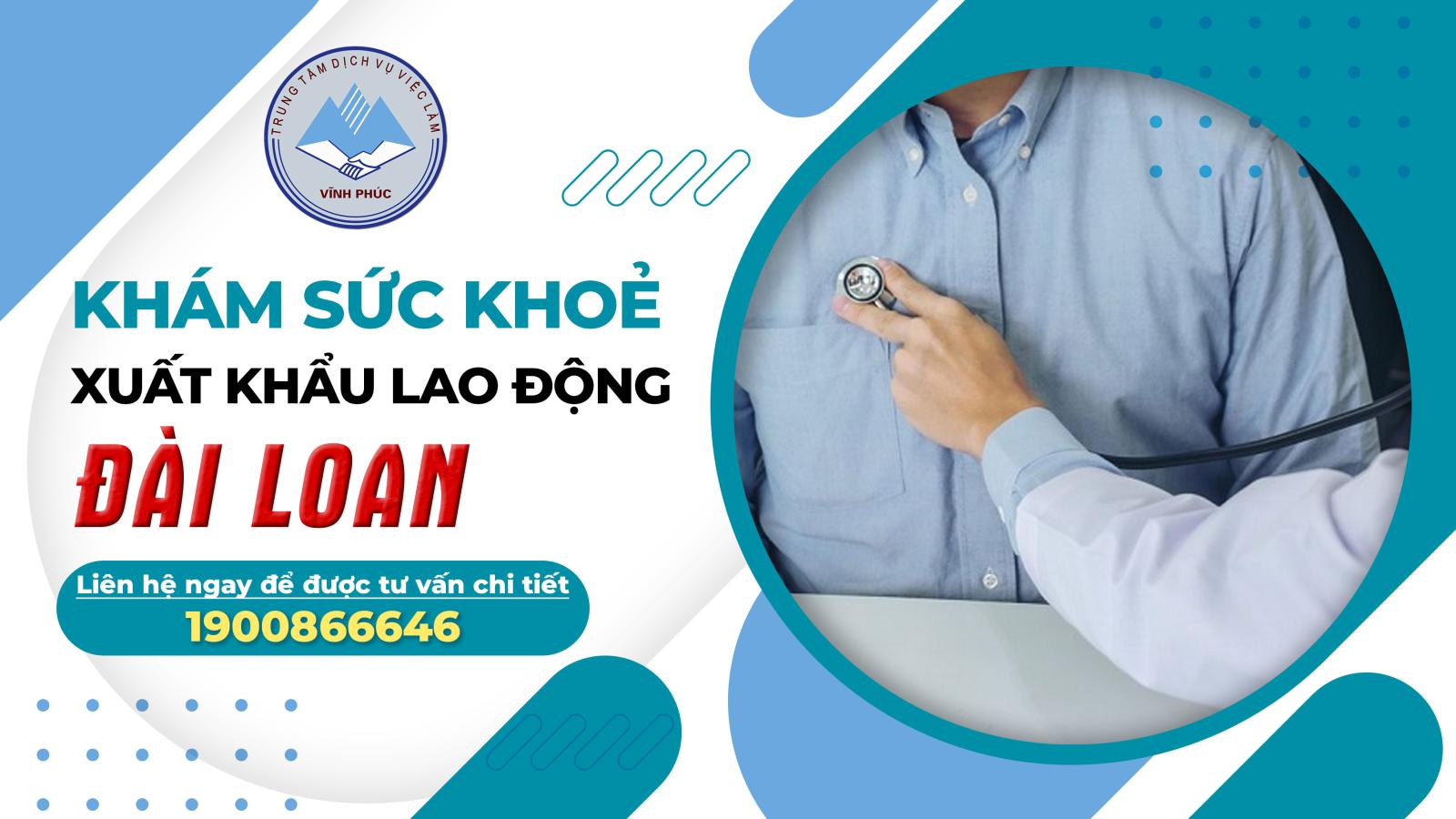 Khám sức khỏe xuất khẩu lao động Đài Loan
